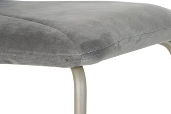 CHAISE METAL POLYESTER 44X46X90 VELOURS VELOURS MB182768 4