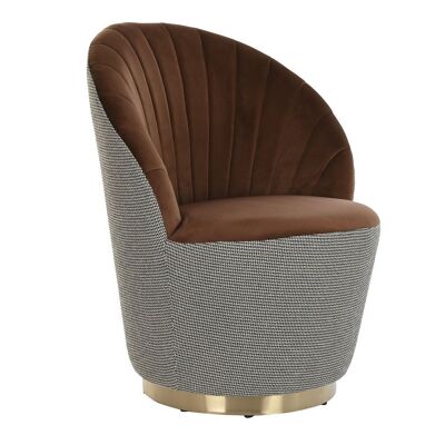 POLYESTER ARMCHAIR 69X66X85 BROWN MB183337