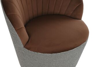 FAUTEUIL POLYESTER 69X66X85 MARRON MB183337 2
