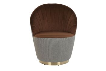 FAUTEUIL POLYESTER 69X66X85 MARRON MB183337 5