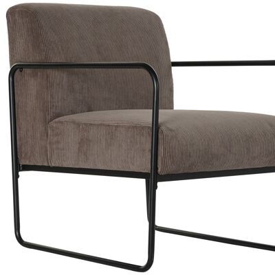 POLYESTER IRON ARMCHAIR 64X74X79 BROWN MB183383