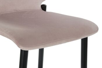 TABOURET METAL VELOURS 43,5X52X109 VELOURS ROSE MB184937 3