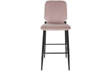 TABOURET METAL VELOURS 43,5X52X109 VELOURS ROSE MB184937 5