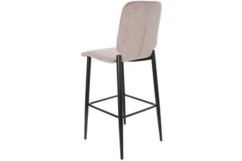 TABOURET METAL VELOURS 43,5X52X109 VELOURS ROSE MB184937 6