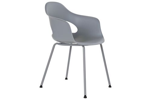 SILLA PP METAL 56X54X80 MATE GRIS CLARO MB185159