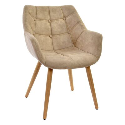 SILLA PU HAYA 60X62X81 MARRON OSCURO MB185931