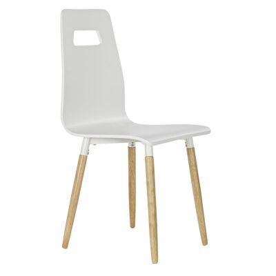 RUBBER CHAIR WOOD 43X50X88 WHITE MB185946