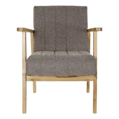 FAUTEUIL POLYESTER PIN 63X68X81 BEIGE MB186617
