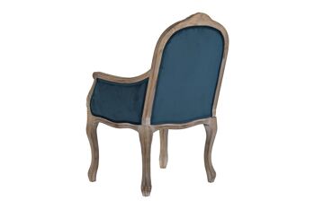 FAUTEUIL EN LIN HÉVÉA 62X55X100 TURQUOISE MB187996 6