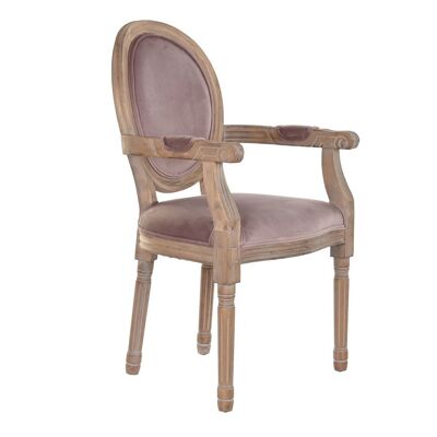 RUBBERWOOD POLYESTER CHAIR 55X57X95 PINK MB188001