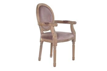 CHAISE POLYESTER HÉVÉA 55X57X95 ROSE MB188001 1