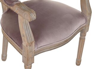 CHAISE POLYESTER HÉVÉA 55X57X95 ROSE MB188001 2