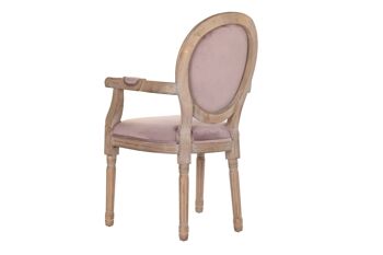 CHAISE POLYESTER HÉVÉA 55X57X95 ROSE MB188001 7