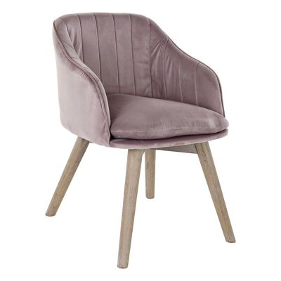 FAUTEUIL POLYESTER HÉVÉA 56X47X72,5 VELOURS MB188006