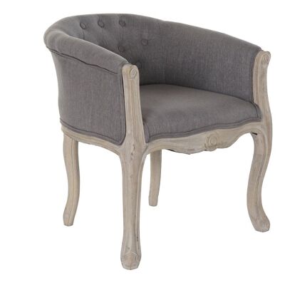 POLYESTER WOOD ARMCHAIR 58X56X69 GRAY MB188024