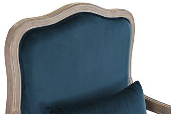 FAUTEUIL BOIS POLYESTER 70X66X95,5 TURQUOISE MB188028 3