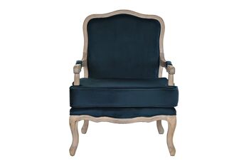 FAUTEUIL BOIS POLYESTER 70X66X95,5 TURQUOISE MB188028 7