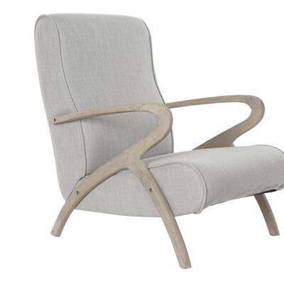 POLYESTER FIR ARMCHAIR 67X80X85 LIGHT GRAY MB188990