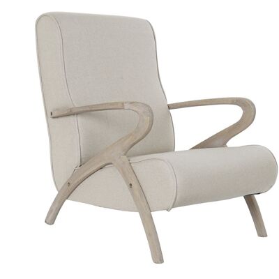 FAUTEUIL SAPIN POLYESTER 67X80X85 BEIGE MB188991
