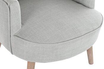 FAUTEUIL POLYESTER SAPIN 65X62X77 GRIS CLAIR MB188999 2