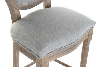 TABOURET SAPIN LIN 48X42X121 GRIS CLAIR MB189005 2