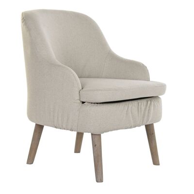 FAUTEUIL SAPIN POLYESTER 61X56X75 BEIGE MB189003