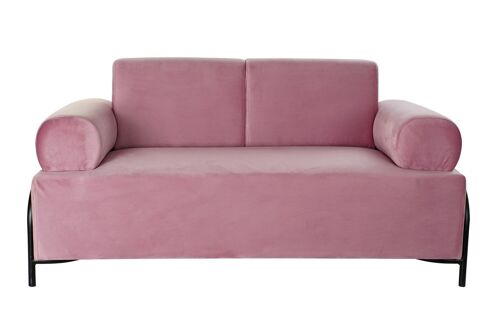 SOFA POLIESTER METAL 154X76X76 ROSA MB190862