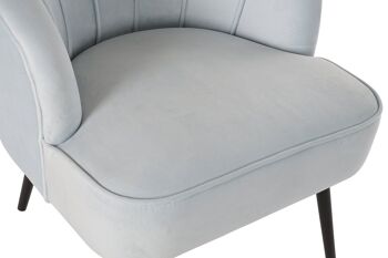 CHAISE MDF POLYESTER 67X67X83 VELOURS MB190871 2