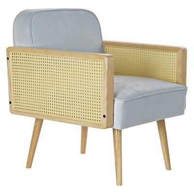FAUTEUIL POLYESTER ROTIN 66X64X79 GRILLE VELOURS MB190873
