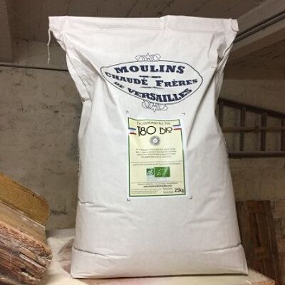 25kg ORGANIC WHEAT FLOUR T80