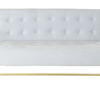 CANAPÉ MÉTAL POLYESTER 128X70X76 CAPITONE MB190876