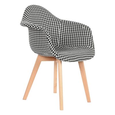 POLYESTER PINE CHAIR 62X61X79 45,5CM HOUNDSTOOTH MB191250