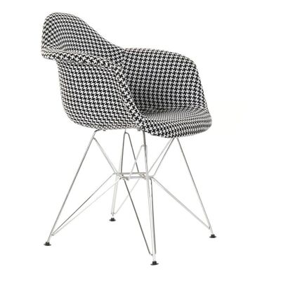 METAL POLYESTER CHAIR 63X61X83 46CM HOUNDSTOOTH MB191252
