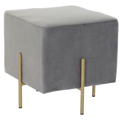 REPOSE PIED METAL POLYESTER 42X42X45 VELOURS MB191868