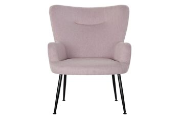 FAUTEUIL SET 2 METAL POLYESTER 70X60X84 45,5X37X35,5 MB191899 5