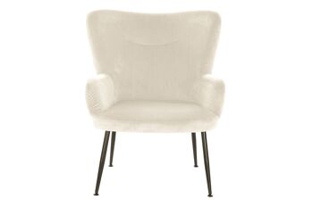 FAUTEUIL SET 2 POLYESTER METAL 70X60X84 45,5X37X35,5 MB191900 5