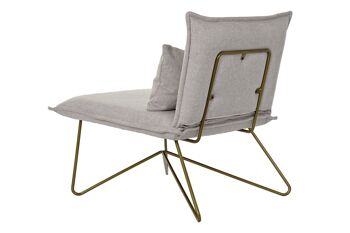 FAUTEUIL METAL POLYESTER 66X78X75 AVEC COUSSIN BEIGE MB192408 7