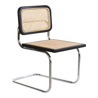 ELM RATTAN CHAIR 46X46X77 BLACK GRID MB193683