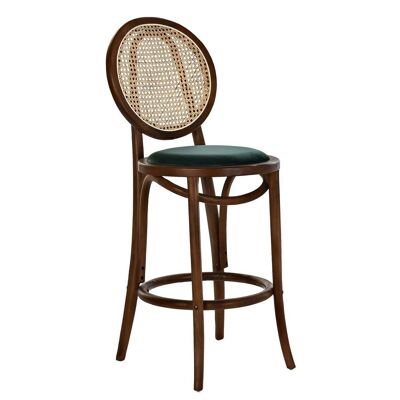 ELM RATTAN STOOL 43X43X108 UPHOLSTERED MB193702