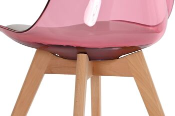 CHAISE PVC BOULEAU 54X47X81 ROSE MB194135 7