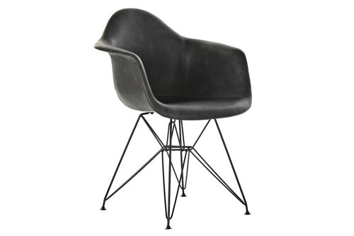 SILLA PU METAL 64X59X84 GRIS OSCURO MB196760