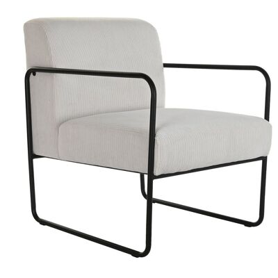 POLYESTER IRON ARMCHAIR 64X74X79 WHITE MB198901