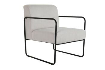 FAUTEUIL POLYESTER FER 64X74X79 BLANC MB198901 1