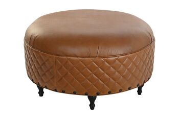 REPOSE PIED BOIS CUIR 94X94X54 MARRON MB199872 1