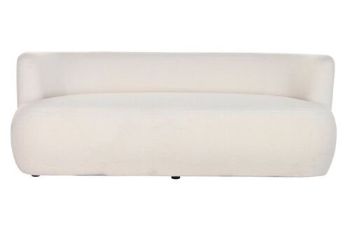 SOFA POLIESTER 193X80X73 BORREGUITO BLANCO MB199961