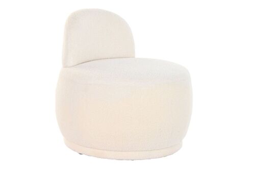 SILLON POLIESTER 66X66X66 BORREGUITO BLANCO MB199964