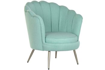 FAUTEUIL METAL POLYESTER 80X75X86 VERT JADE MB200579 1