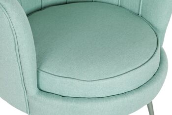 FAUTEUIL METAL POLYESTER 80X75X86 VERT JADE MB200579 2