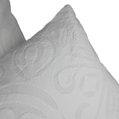 Housse de coussin blanc Cutwork 50x50cm