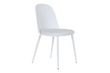 CHAISE PP PU 45X48X83 BLANC MB202790 1